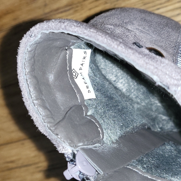 Dream Paris suede gray Boots with Gemstone Accent size 6 - Picture 6 of 7